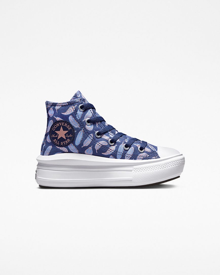 Topanky Na Platforme Converse Chuck Taylor All Star Move Feathers Vysoke Dievcenske Nachový Kráľovská Modrá | SK ZEG5D7